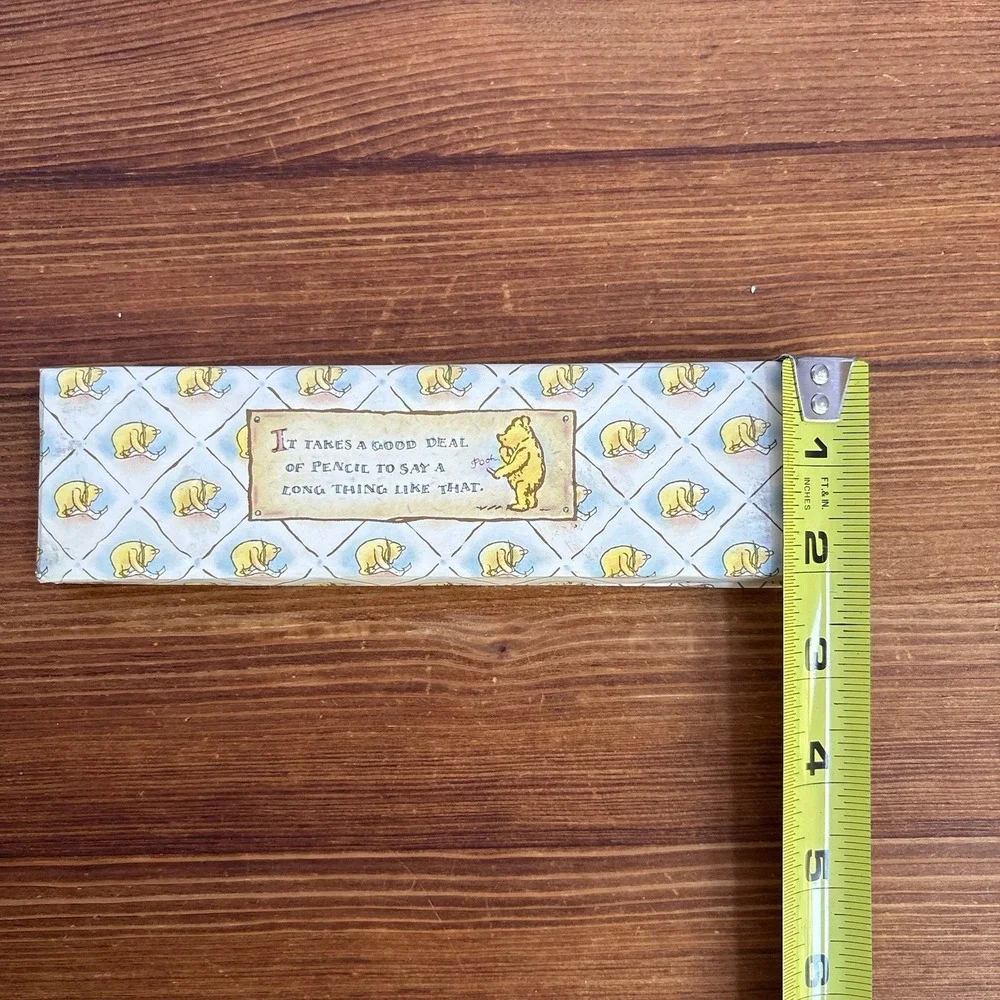 Winnie The Pooh Pencil Set Of 5 with Storage Box Disney Stationery Gift